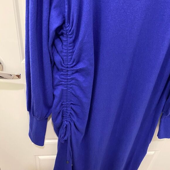 Ted Baker London Aavvaa Knitted Dress W/Ruched Side Detail, Blue. Size 5, US 12 - Picture 6 of 16